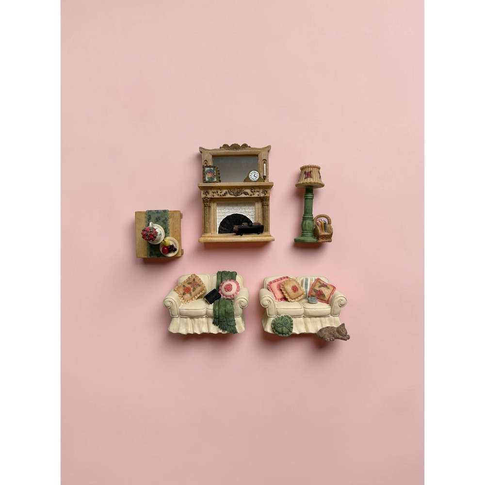 Vintage Avon Country Cottage Living Room Miniature Furniture Set (1:24 Scale)